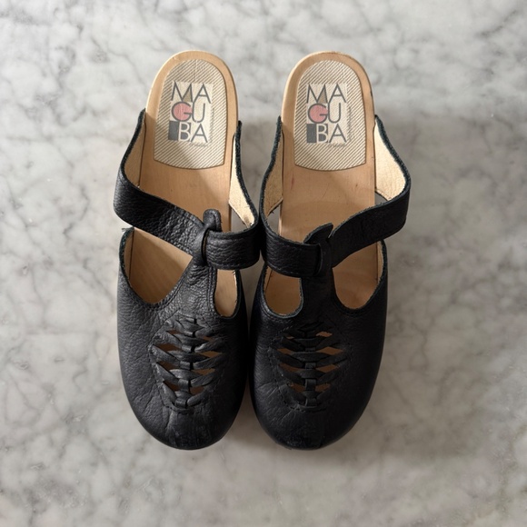 Maguba of Sweden Nairobi woven leather Clogs - Black, 39 - Picture 5 of 6